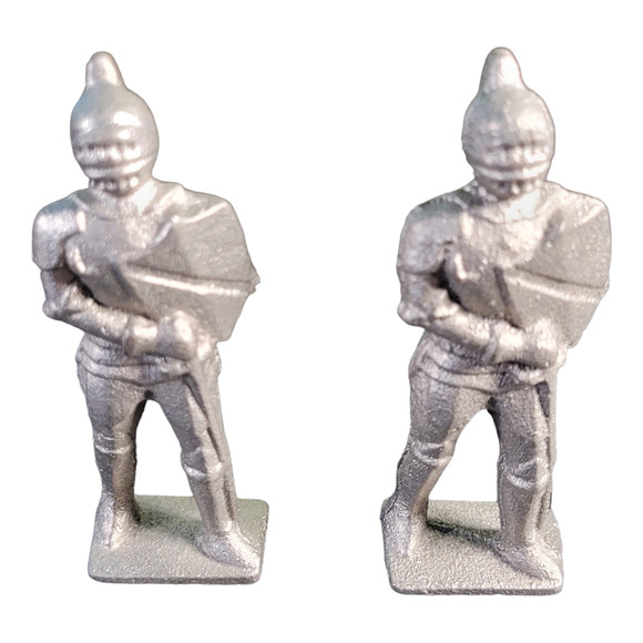 None and/or Unknown Other - knights shield sword gladiator medieval mini 3.5" figurines solid cast aluminum